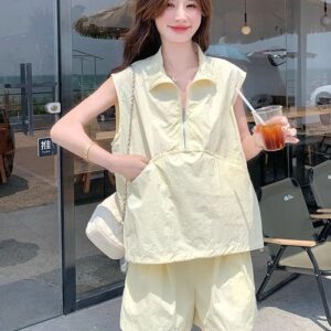 Women's Chic Fashionable Style 2-Piece Cargo Set